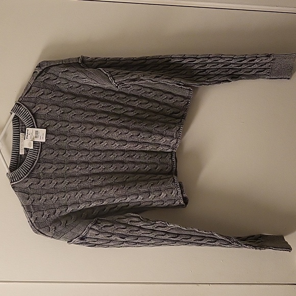 Full Tilt Jackets & Blazers - Full Tilt size XXS washed cable cropped sweater